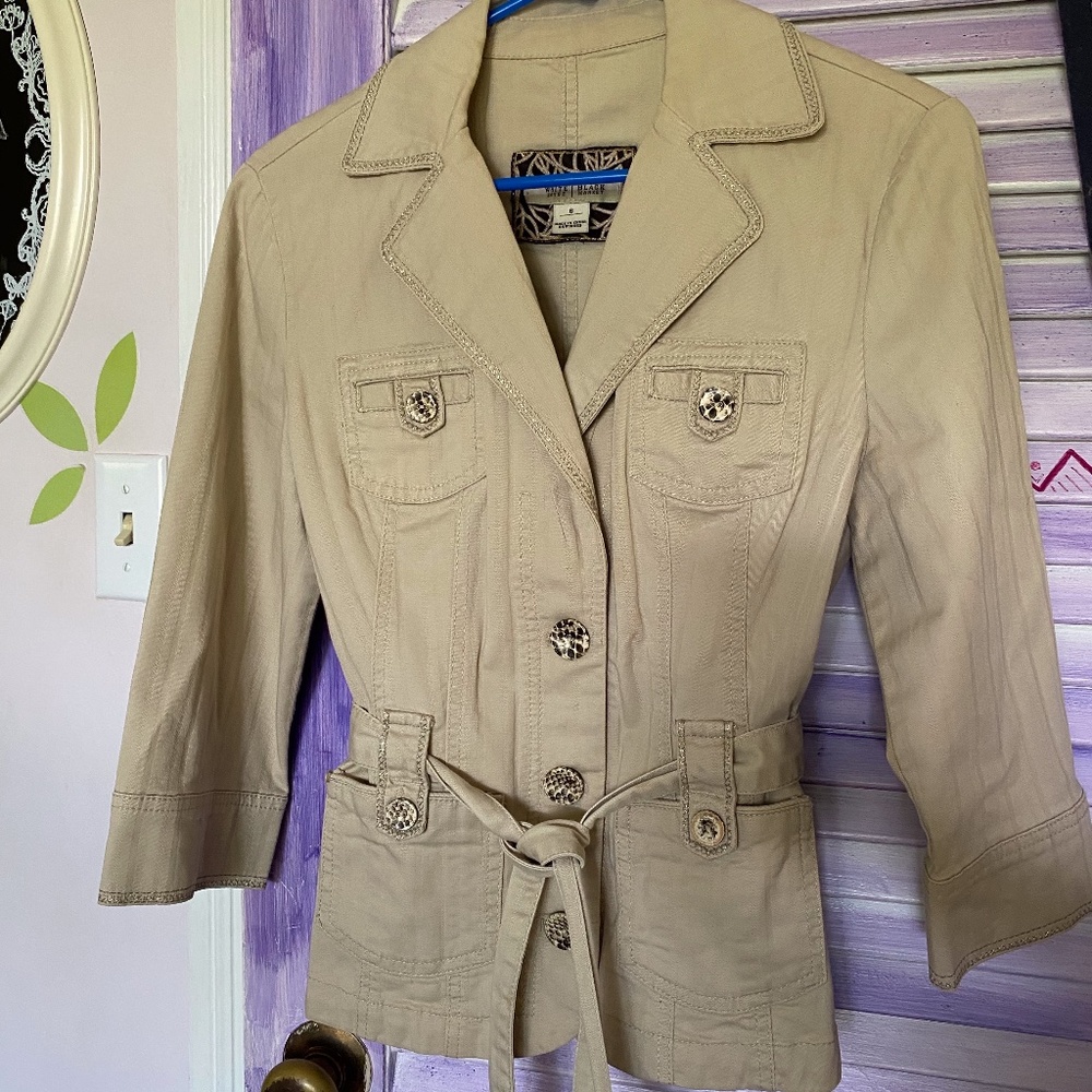 Button-Up Cream Colored Dress Jacket